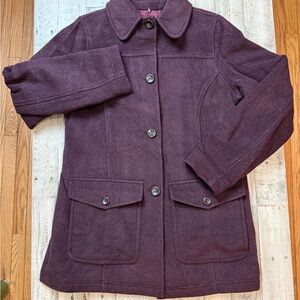 VTG L.L. Bean Women's charcoal wool pea coat. Size S thinsulate lining
